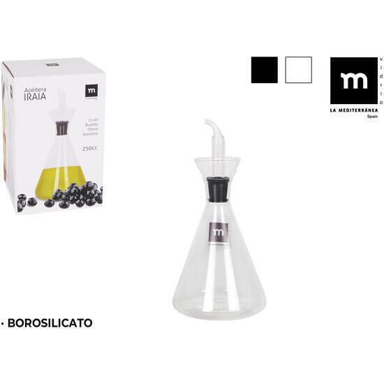 Aceitera borosilicato con dosificador 250cc irai