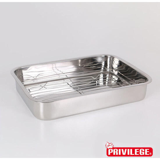 Bandeja rectangular honda c/grill 42x31cm privilege