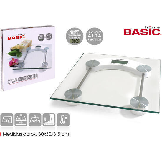 Bascula baño digital 150kg rect. basic home