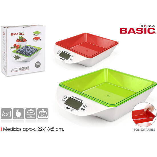 Bascula cocina digital 5kg basic home