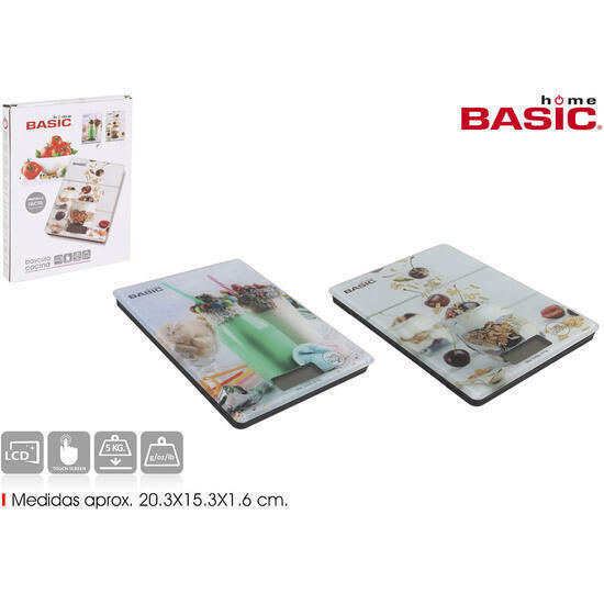 Bascula cocina digital 5kg cuad.dec basic