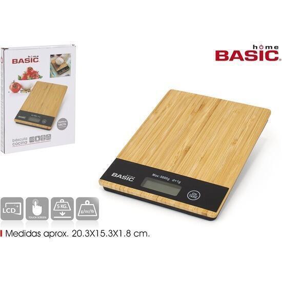 Bascula cocina digital cuad. bambu basic h