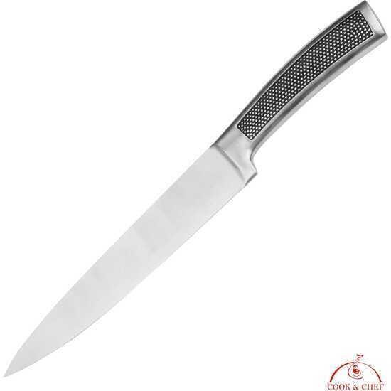 Bergner - utensilios de cocina esenciales: cuchillo trinchador 20cm acero inoxidable