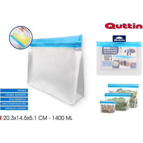 Bolsa comida reutilizable 1400ml quttin