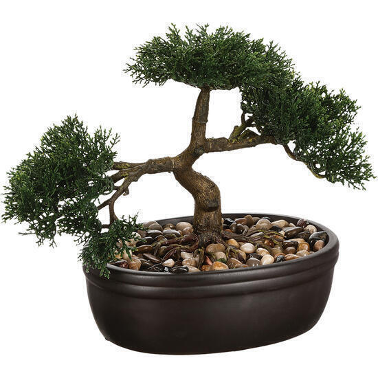 Bonsai artificial en maceta de cerámica altura 23 - instinto natural