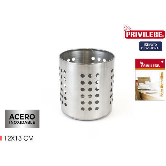 Bote utensilios inox 12x13cm privilege