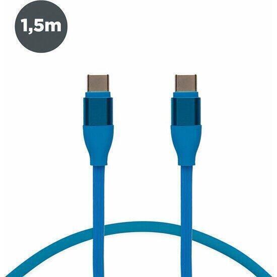 Cable datos usb tipo c a tipo c azul