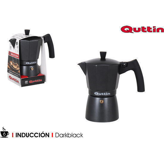 Cafetera 6 serv.induccion darkblack quttin