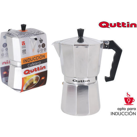 Cafetera aluminio 9 servicios inducción quttin