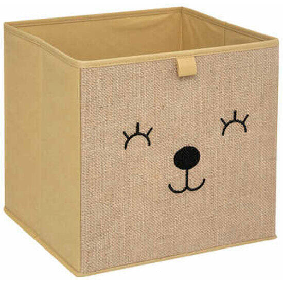 Caja de almacenamiento infantil animales color marrón - 29 x 39,5 x 29cm