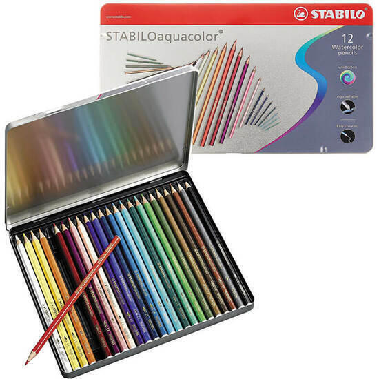 Caja metalica stabilo aquacolor