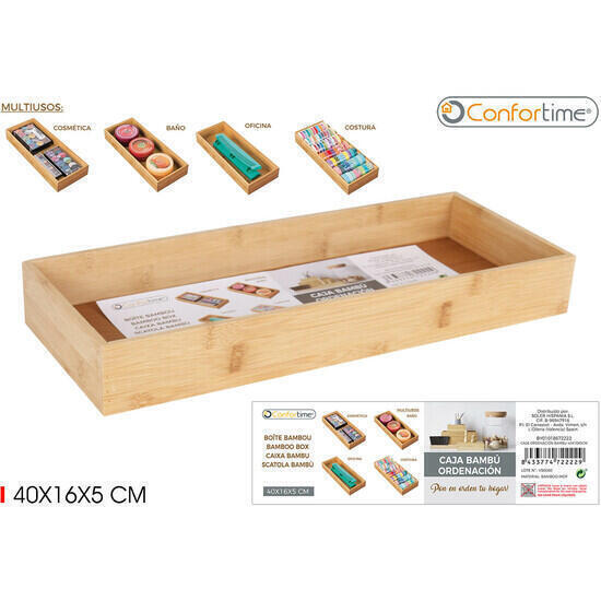 Caja ordenacion bambu 40x16x5cm