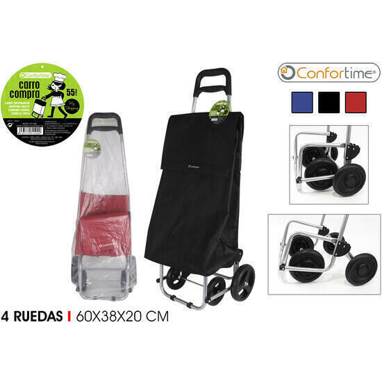 Carro compra 4r 60x38x20cm confortime