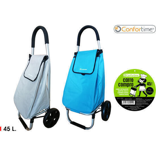 Carro compra aluminio 45l. 2surt confortime