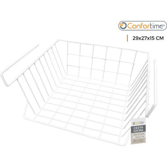 Cesta p/estante cocina 29x27x15cm confortime