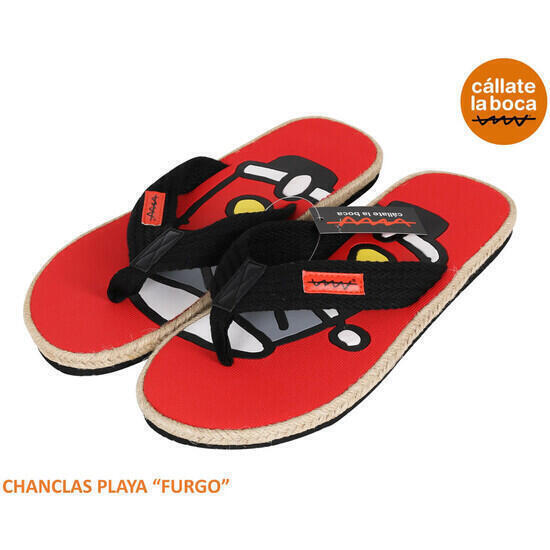 Chanclas playa t.41 clb rojo furgo