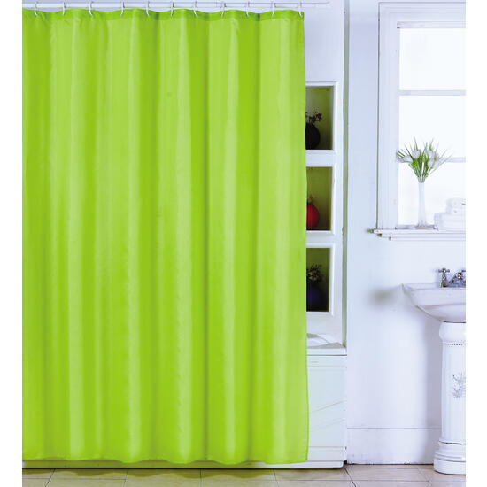 Cortina de baño poliester 180 x 200 cm verde