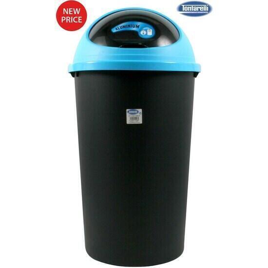 Cubo basura con tapa 45l big hoop - azul