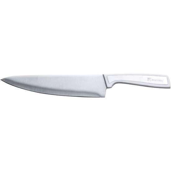 Cuchillo chef 20cm acero inox bergner colección resa blanco