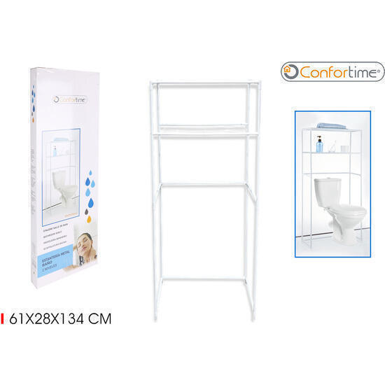 Estanteria metal baño 61x28x134cm confortime