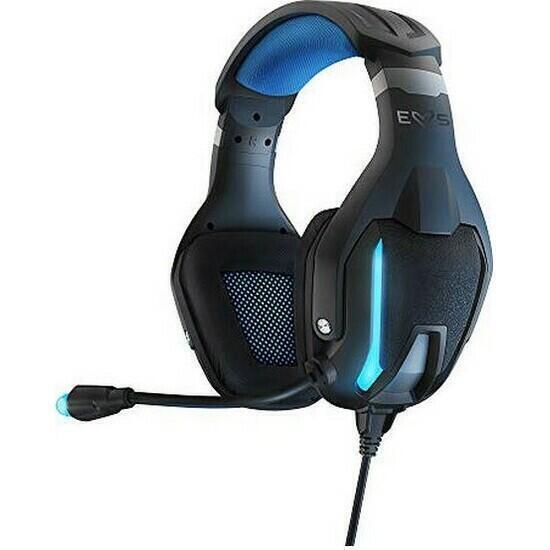 Gaming headset esg 5 shock (led light, boom mic, sound vibration, cloth ear cushions)