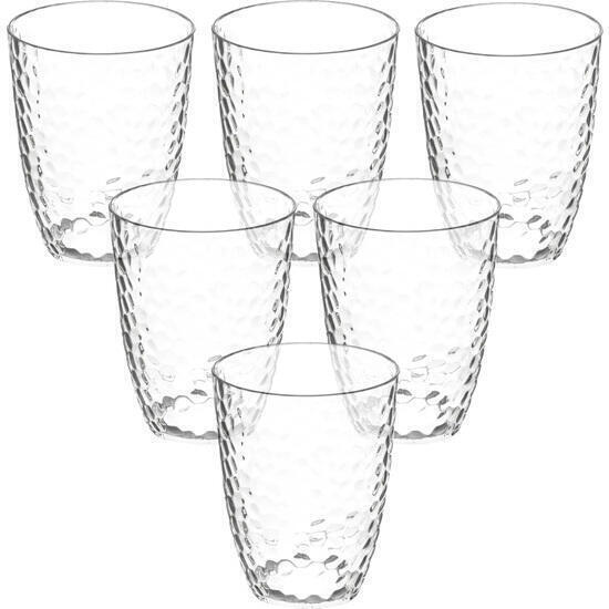 Juego de 6 vasos poliestireno wellhome.