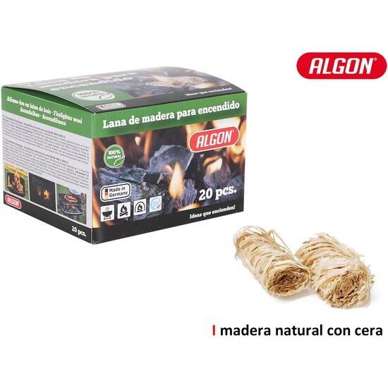 Lana de madera encender fuego 20pcs algon