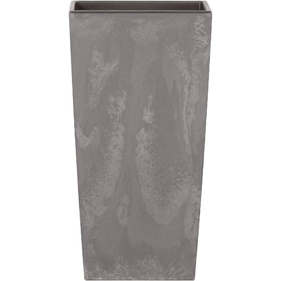 Maceta alta 16,3 l prosperplast urbi square effect de plástico con depósito en color gris