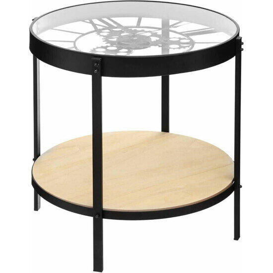 Mesa de centro reloj mecánico d51 cm|d. 51 x p. 49 cm