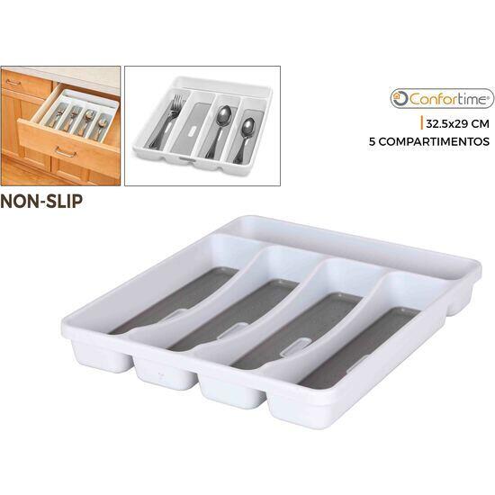 Organizador cubiertos plástico non-slip 32.5x29cm confortime