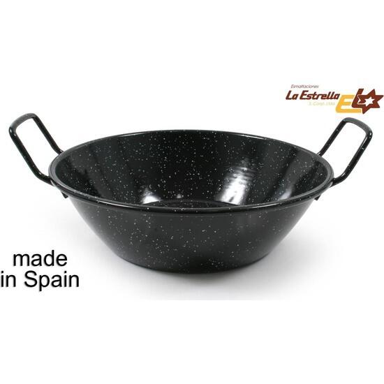 Paellera honda bordonada 26cm-3,8l jaspeada