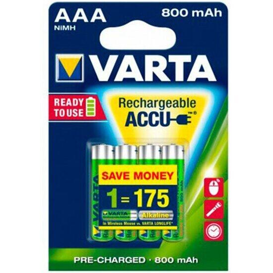 Pila recargables varta aaa 800mah pack 4