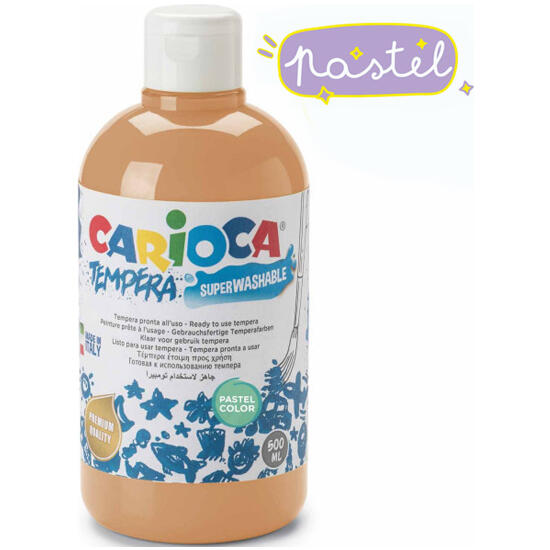 Pintura tempera carioca color 500 ml - naranja