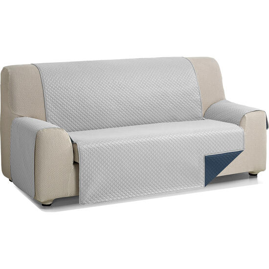 Rombo cubre sofa reversible acolchado 4 plazas gris/antracita