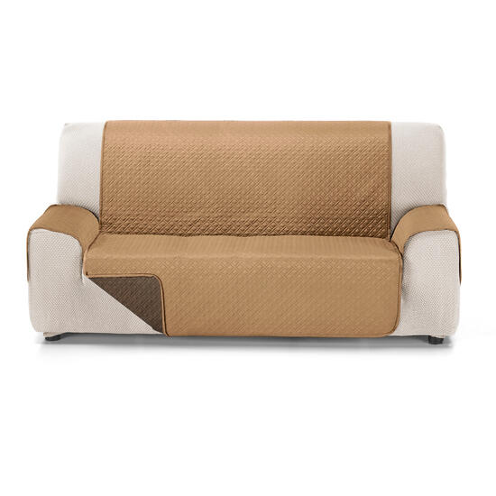 Rubi cubre sofa bicolor reversible 2 plazas beige/marron