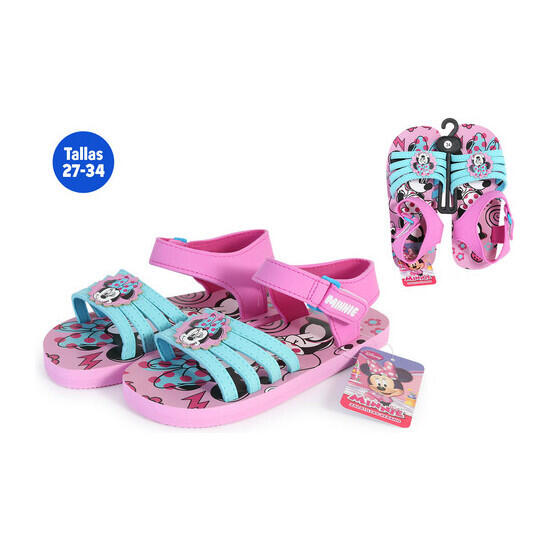 sandalias verano niña minnie rosa