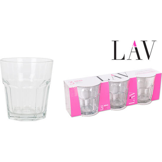 Set 3 vasos agua 305cc aras