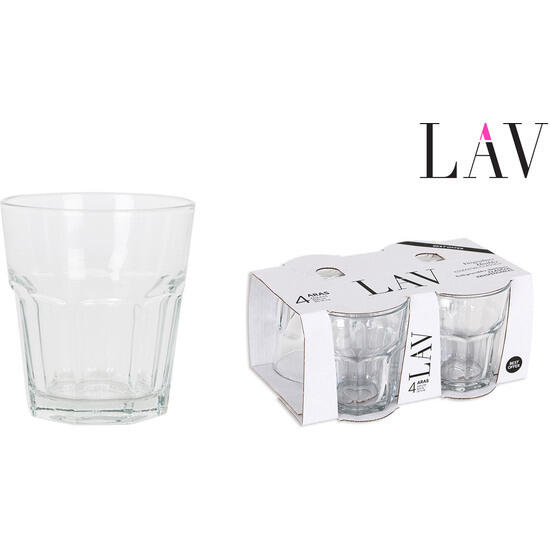 Set 4 vasos agua 305cc aras best offer