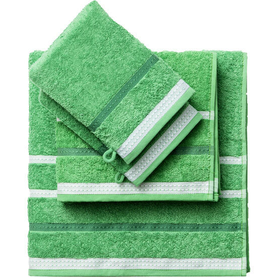 Set 4pc toalla de baño (1pc toalla 50x90 + 1pc toalla 70x140 cm + 2pc guantes de ducha 15x