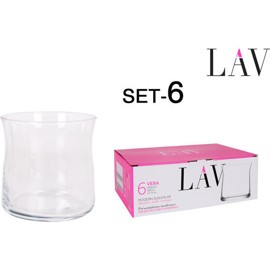 Set 6 vasos 360cc vera