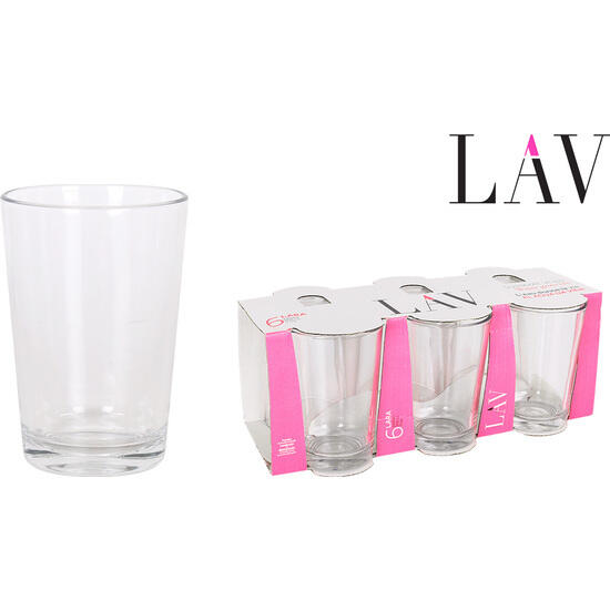 Set 6 vasos agua 205cc lara