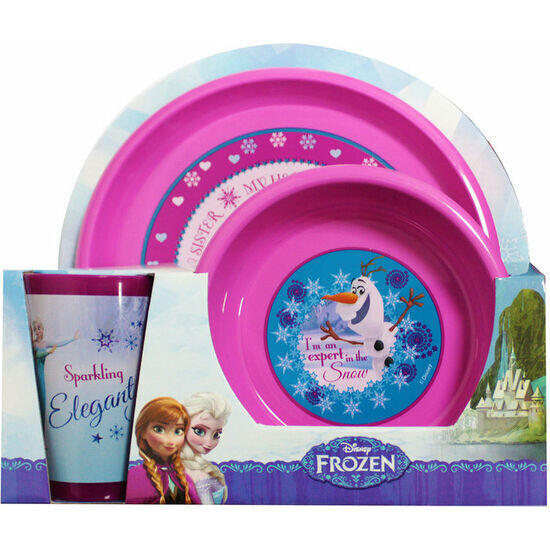 Set desayuno frozen disney 3 piezas plastico