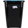 Cubo basura coverline 44l negro/tapa azul