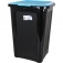 Cubo basura coverline 44l negro/tapa azul