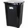 Cubo basura coverline 44l negro/tapa blanca