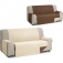 Rombo cubre sofa reversible acolchado 2 plazas beige/marron