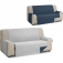 Rombo cubre sofa reversible acolchado 2 plazas gris/azul