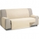 Rombo cubre sofa reversible acolchado 3 plazas beige/lino