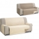 Rombo cubre sofa reversible acolchado 3 plazas beige/lino