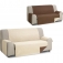 Rombo cubre sofa reversible acolchado 4 plazas beige/marron